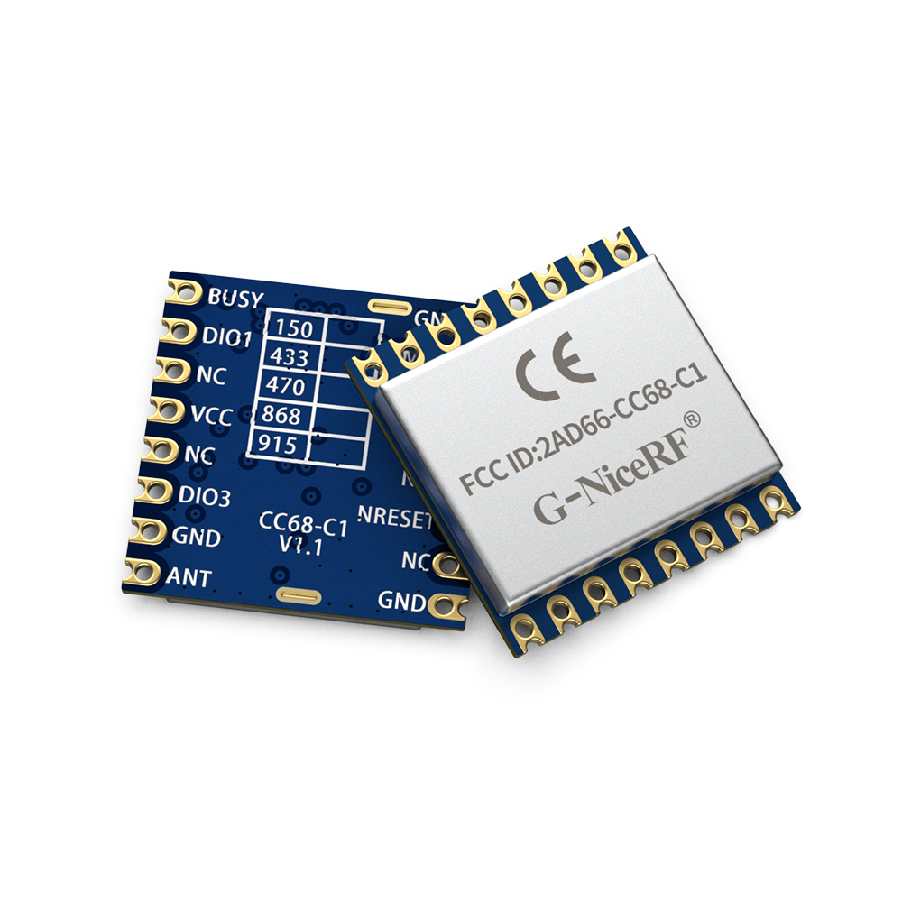 CC68-C1-868/915 : Module LoRa LLCC68 certifi&eacute; FCC ID et CE-RED avec interface SPI