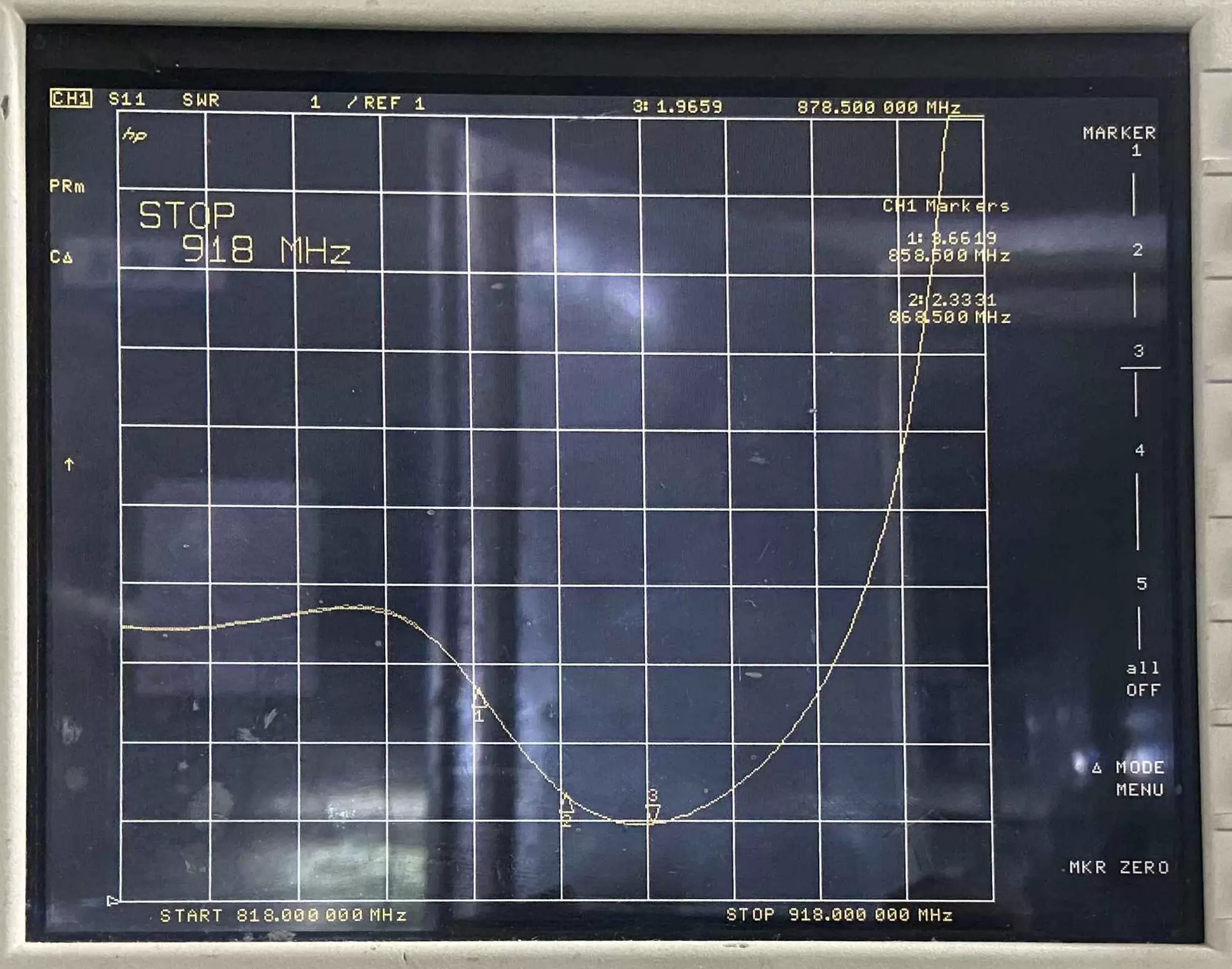 Antenne à ressort en cuivre 915 MHz VSWR SW915-TH06