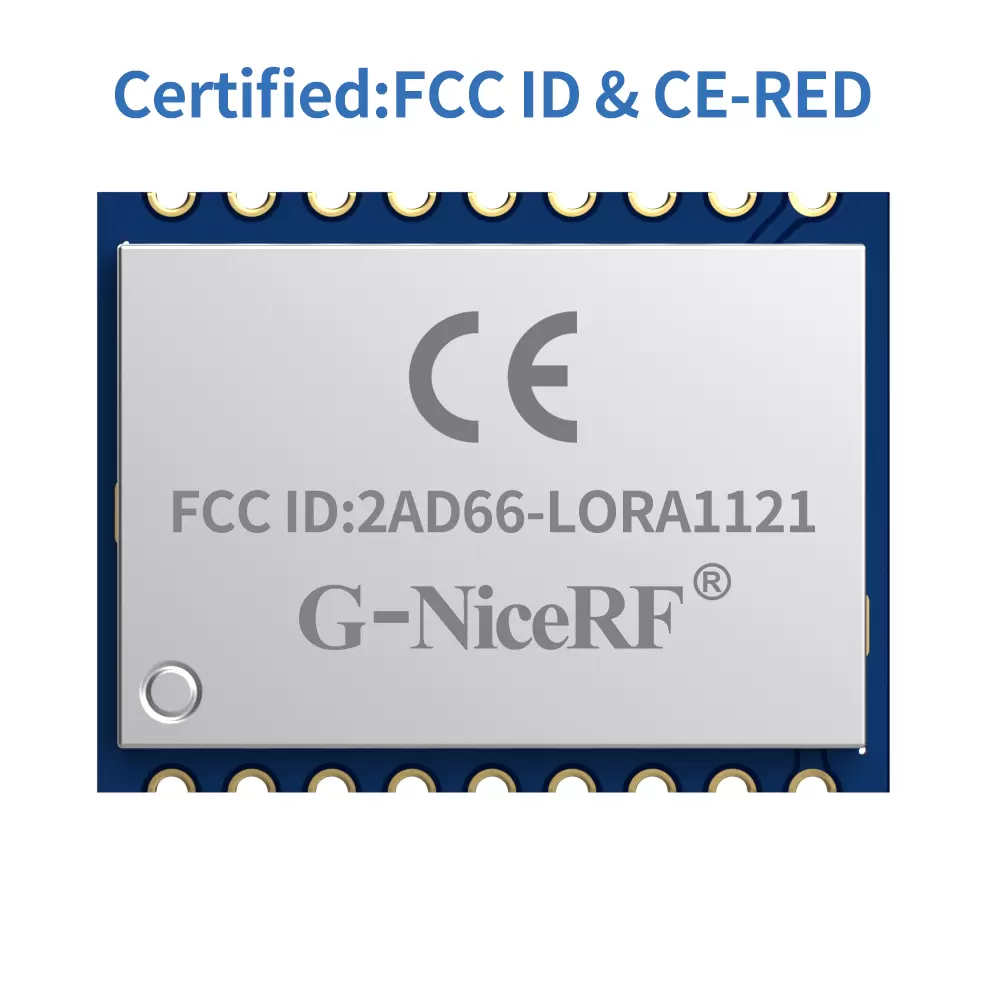 LoRa1121&nbsp;: module de communication bi-bande sub-GHz et 2,4&nbsp;GHz certifi&eacute; FCC ID et CE-RED