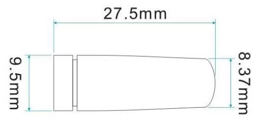 Dimensions de l'antenne tige SW433-ZT28