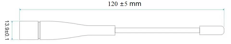 Dimensions de l'antenne tige SW2400-ZB120